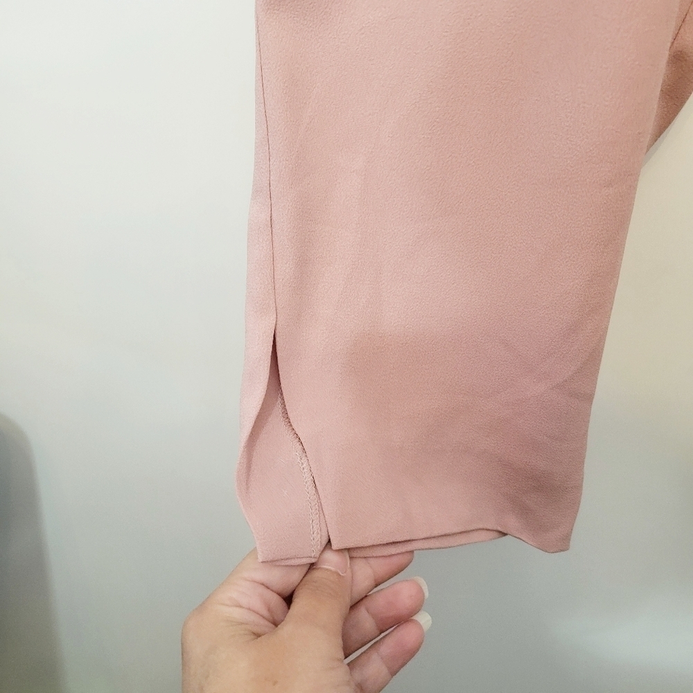 NWT Anthropologie The Essential Crepe Pull On Pants in Pink Size Large - Picture 6 of 15